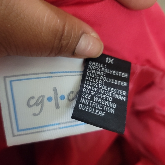 Cg.l.cg Vests Jacket color Red good condition has pockets - Picture 5 of 11